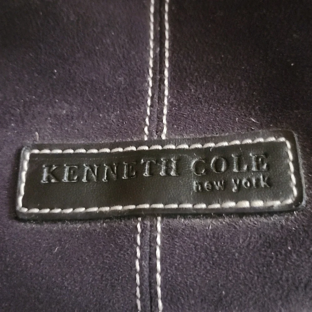 Kenneth Cole New York Black Suede Duffel Bag